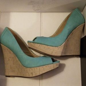 Teal wedges size 7.5
